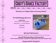 Tablet Screenshot of cindysdancefactory.com